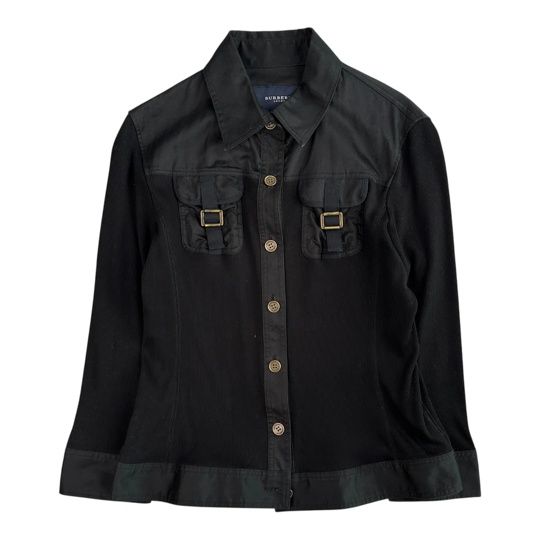 (2) BURBERRY LONDON LONG SLEEVE SHIRT - BLACK
