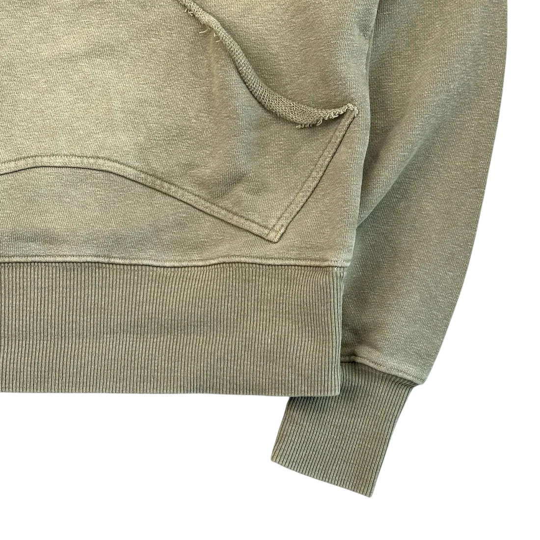 (2) KAPITAL TRI-BUTTON PULLOVER HOODIE - LIGHT KHAKI - Image 4