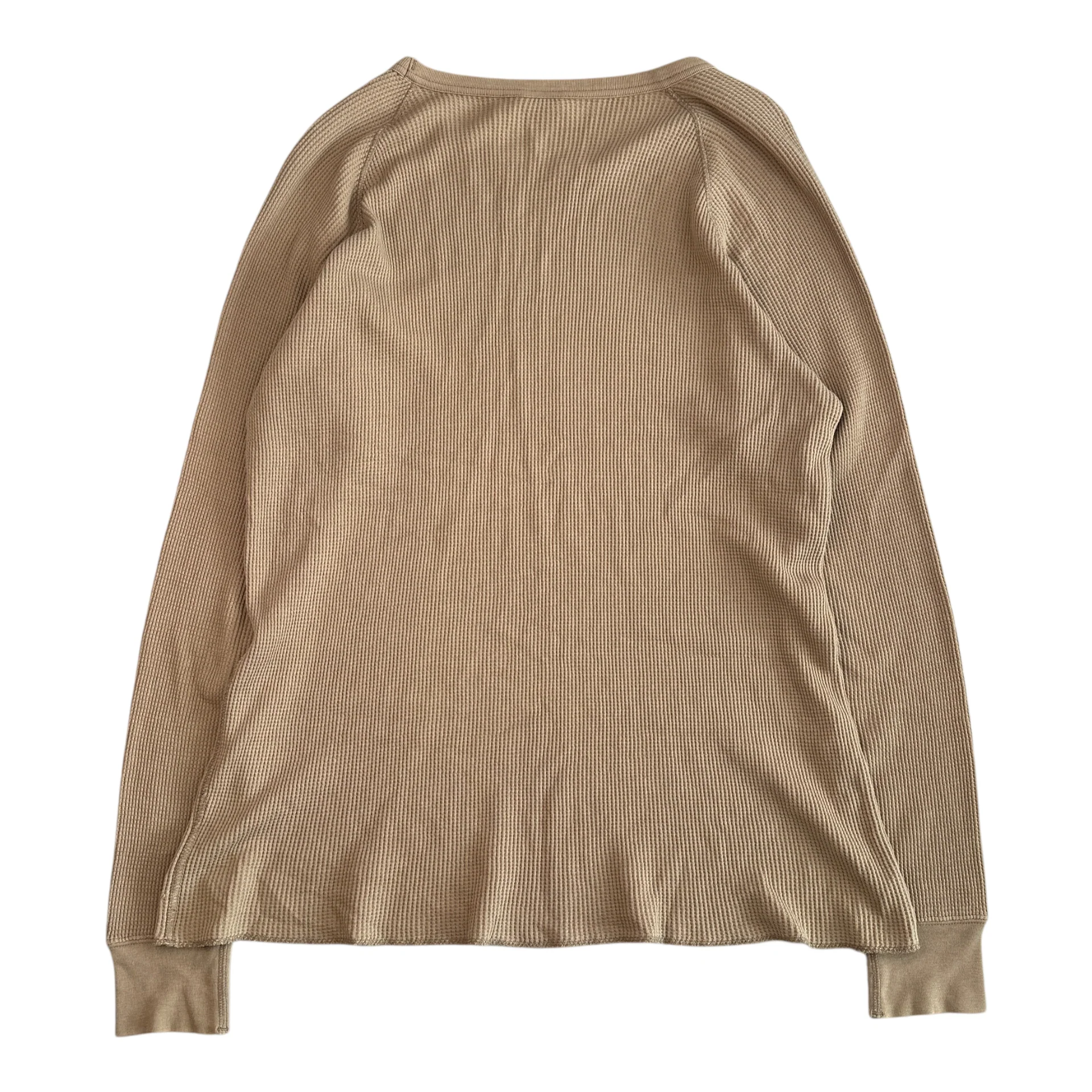 (2) NUMBER(N)INE WAFFLE LONG SLEEVE - BEIGE - Image 2