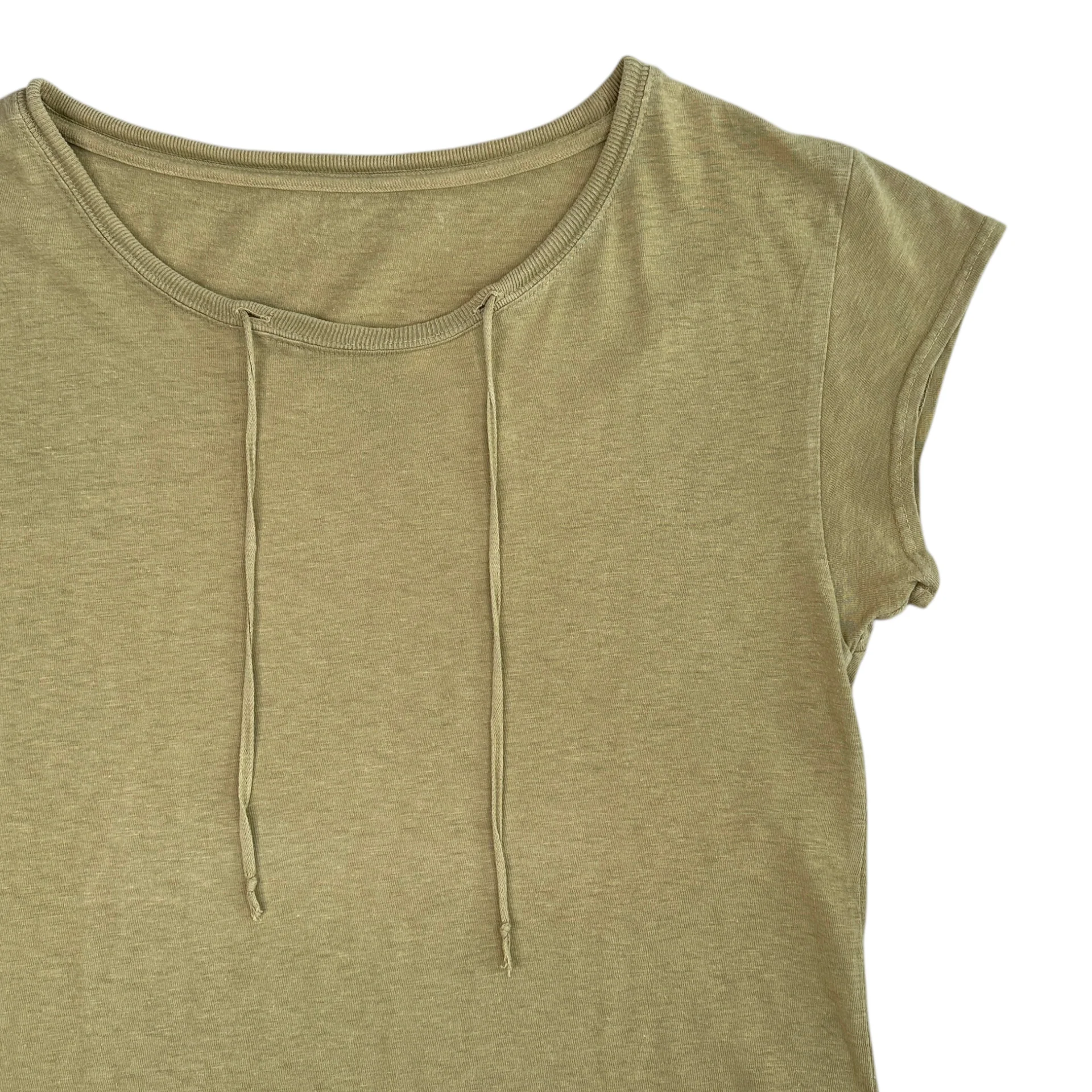 (3) KAPITAL DRAWSTRING T-SHIRT - LIGHT KHAKI - Image 3
