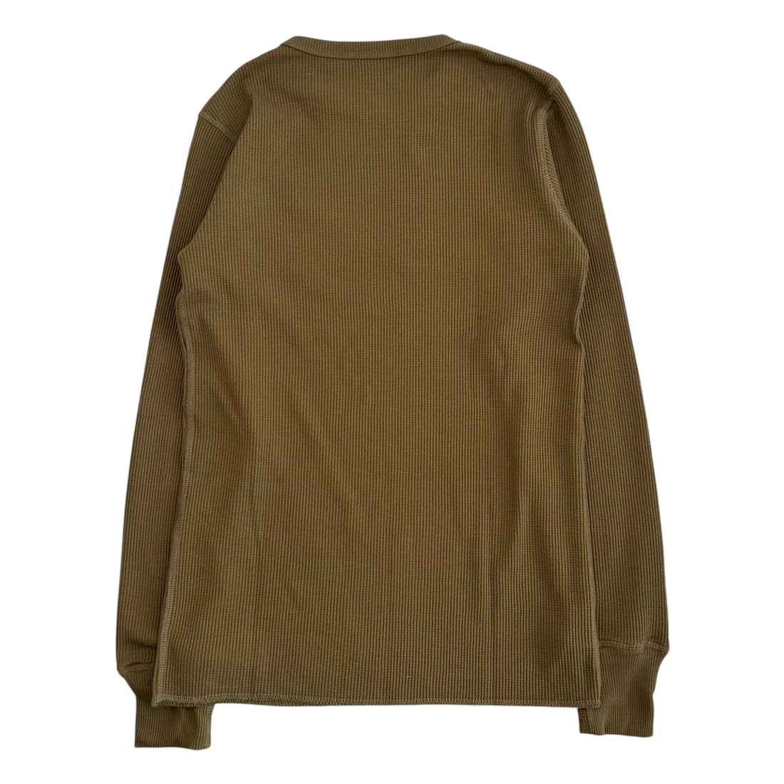 AVIREX WAFFLE LONG SLEEVE TOP - OLIVE - Image 3