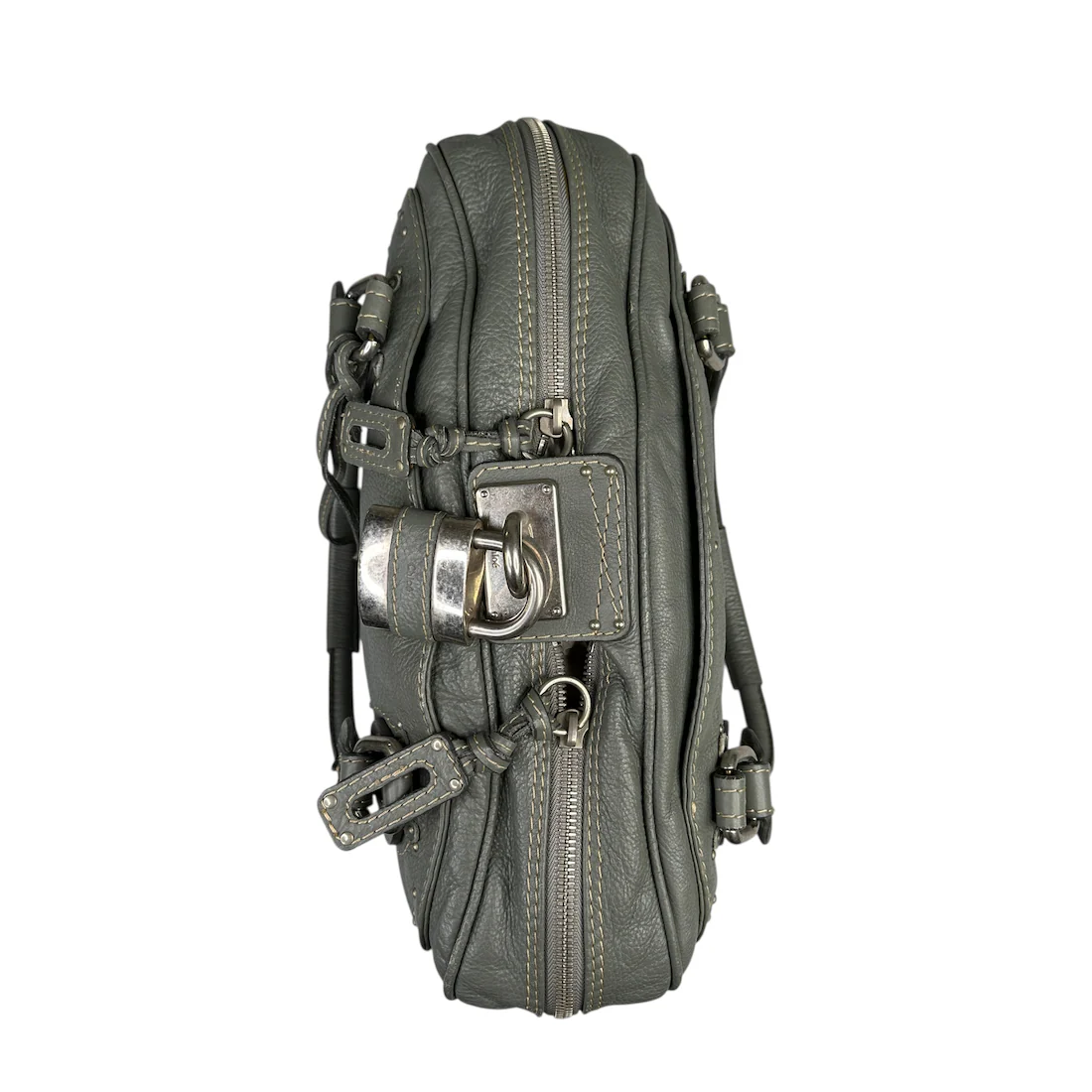 CHLOE PADDINGTON BAG - STONE GREY / SILVER - Image 4