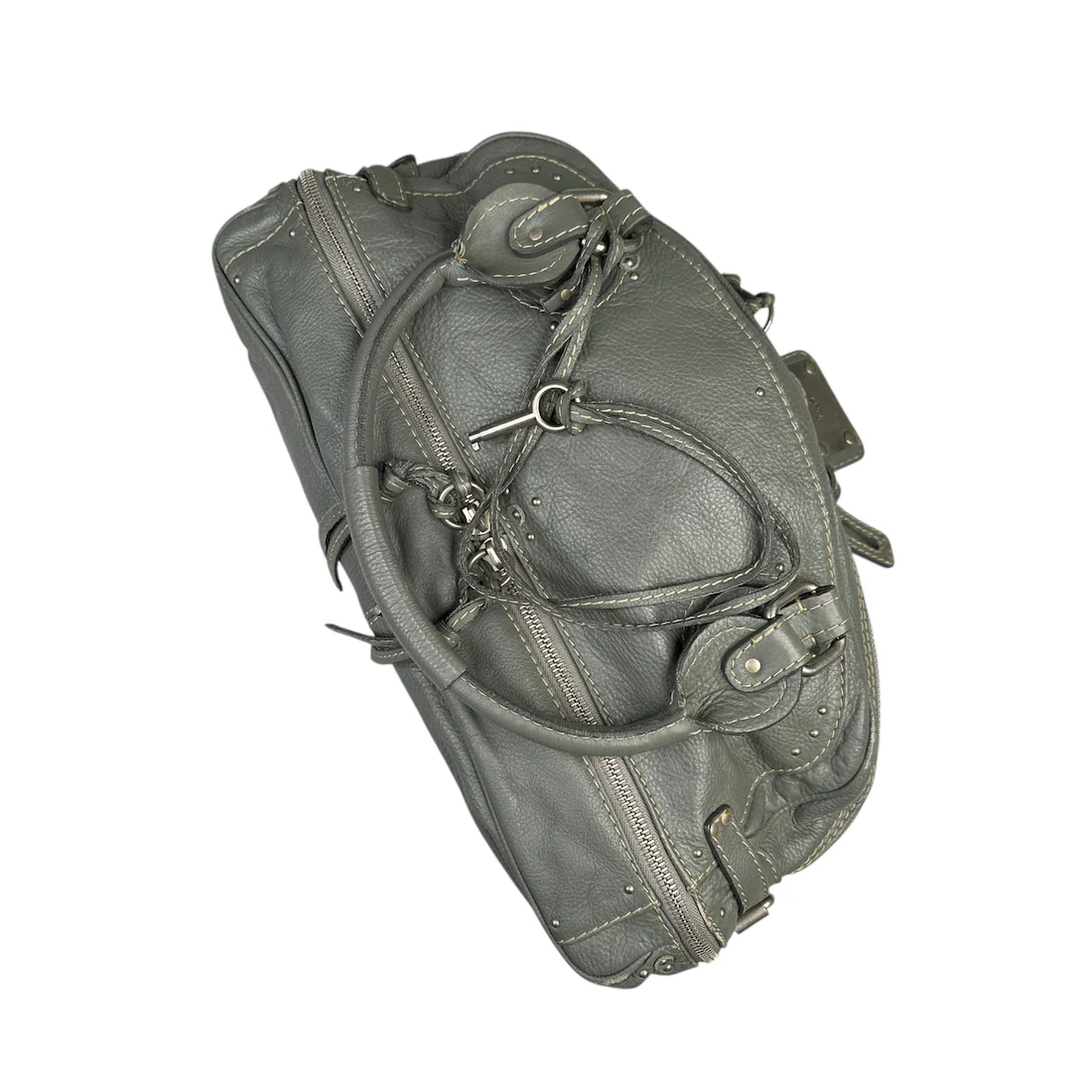 CHLOE PADDINGTON BAG - STONE GREY / SILVER - Image 6