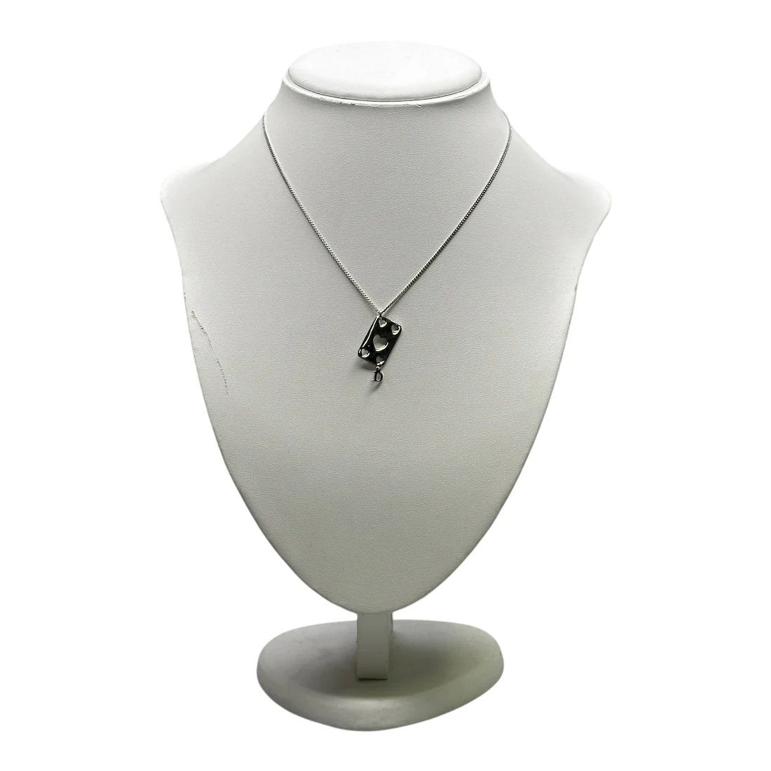 DIOR HEARTS PLAYING CARDS NECKLACE - SILVER PLATED - Image 2