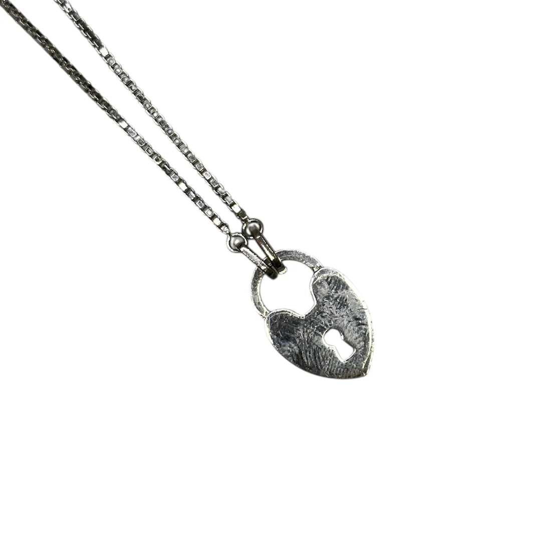 DIOR PADLOCK NECKLACE - SILVER PLATED - Image 3