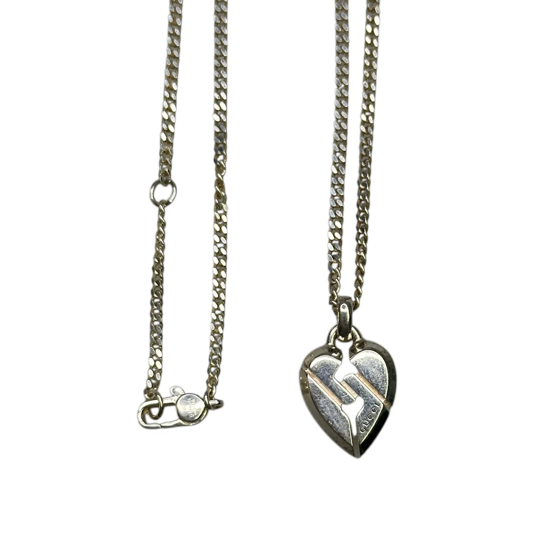 GUCCI BROKEN HEART NECKLACE - 925 SILVER - Image 4