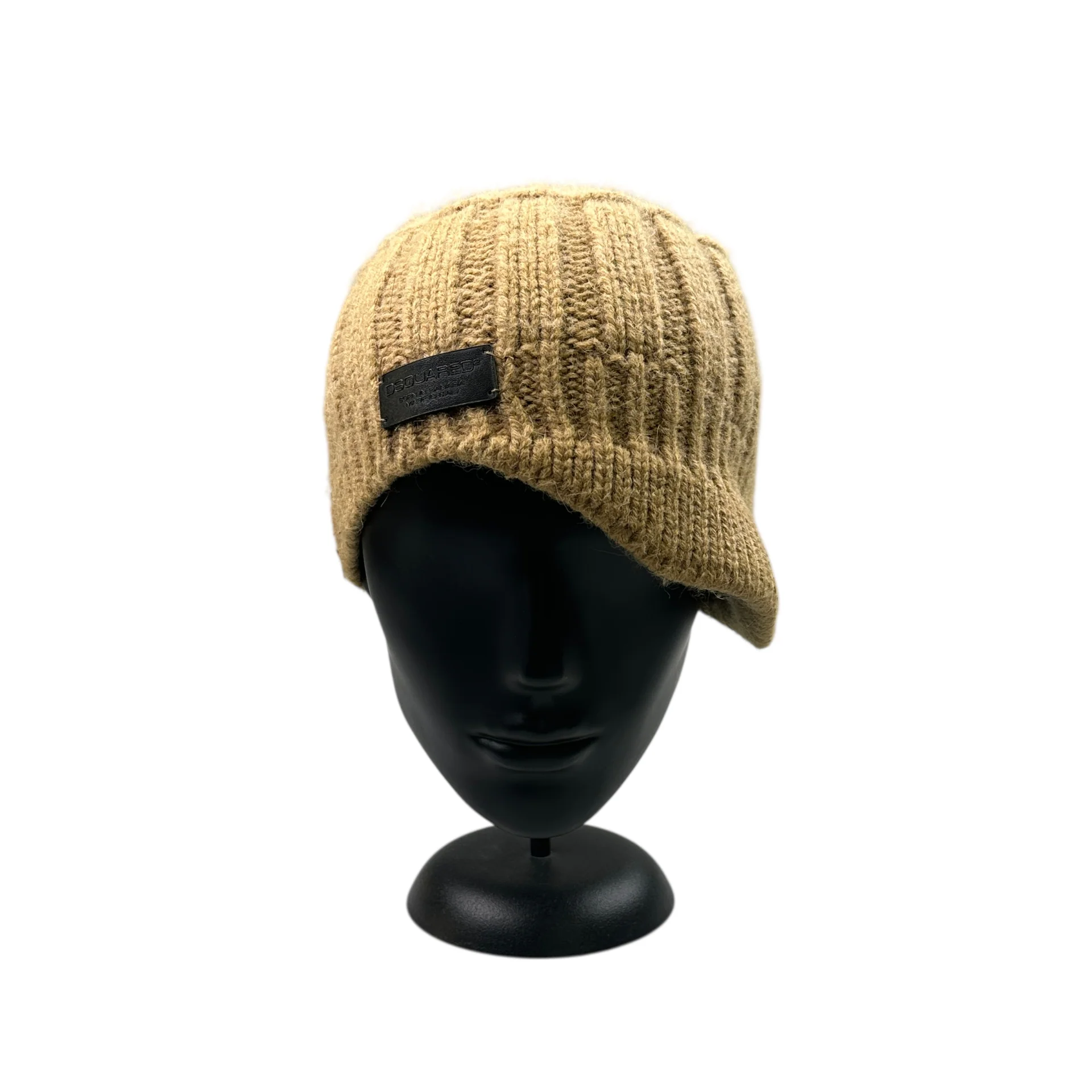 (L) DSQUARED WOOL BRIM BEANIE - BEIGE - Image 2