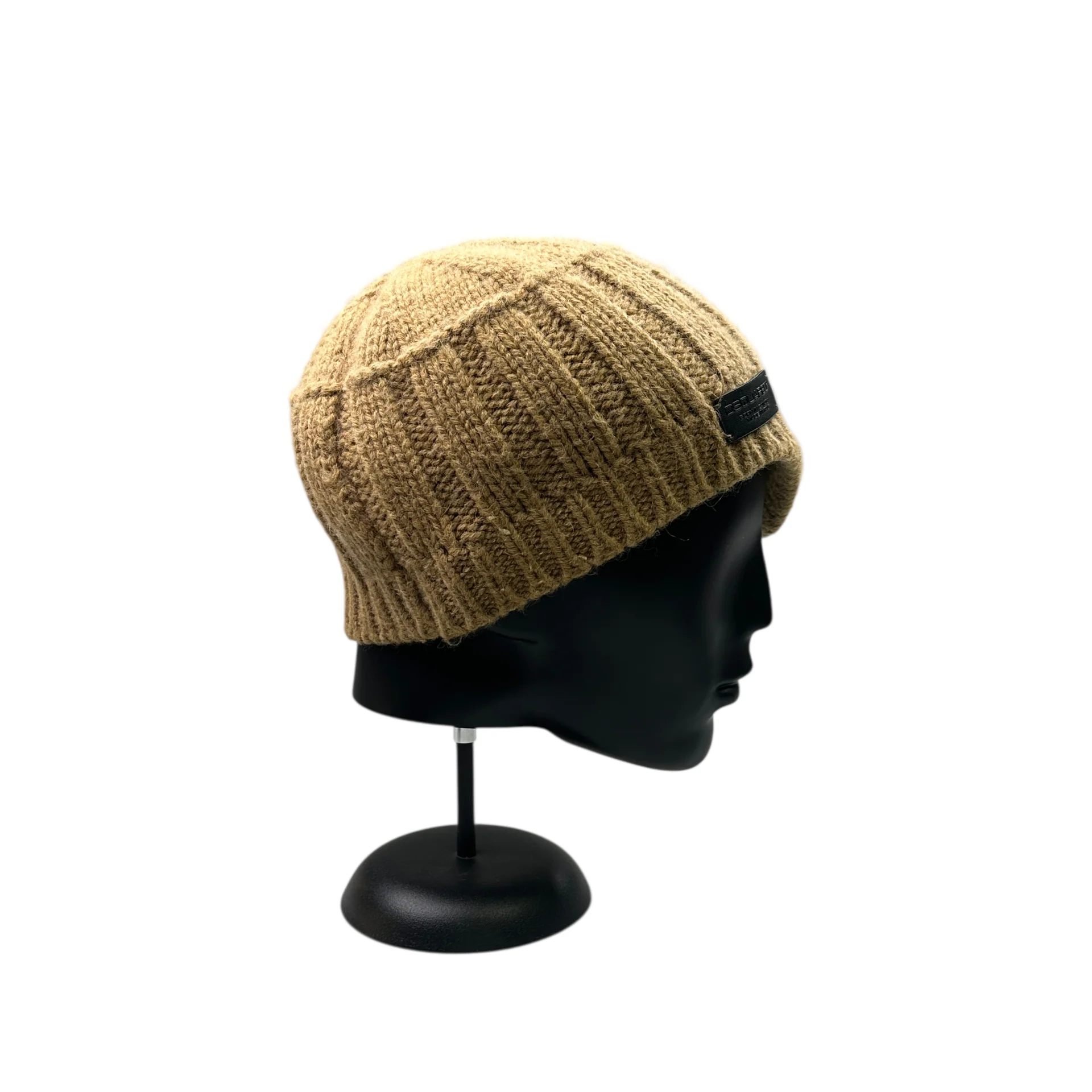 (L) DSQUARED WOOL BRIM BEANIE - BEIGE - Image 3