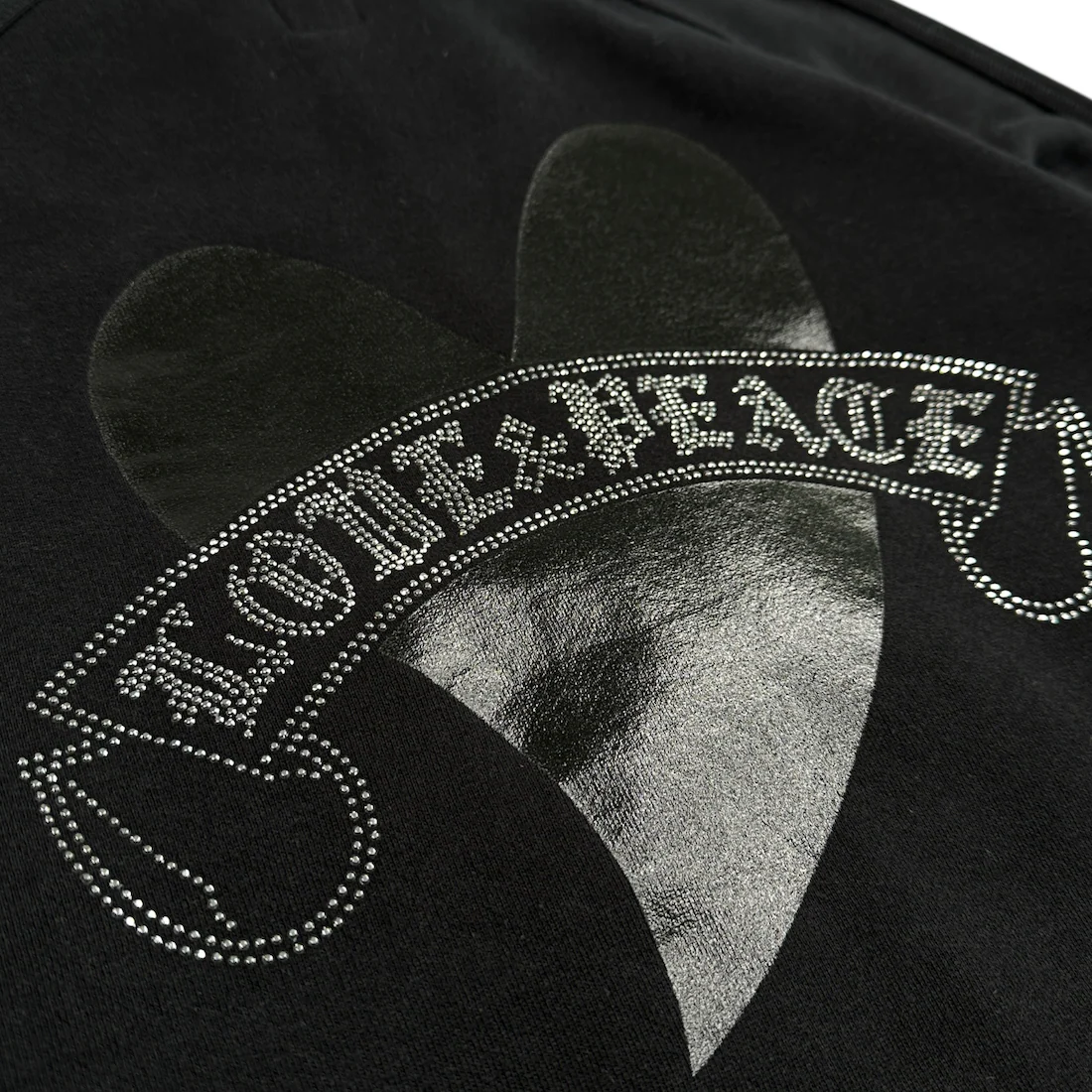 (L) SEMANTIC DESIGN "LOVE & PEACE" ZIP HOODIE - BLACK - Image 5