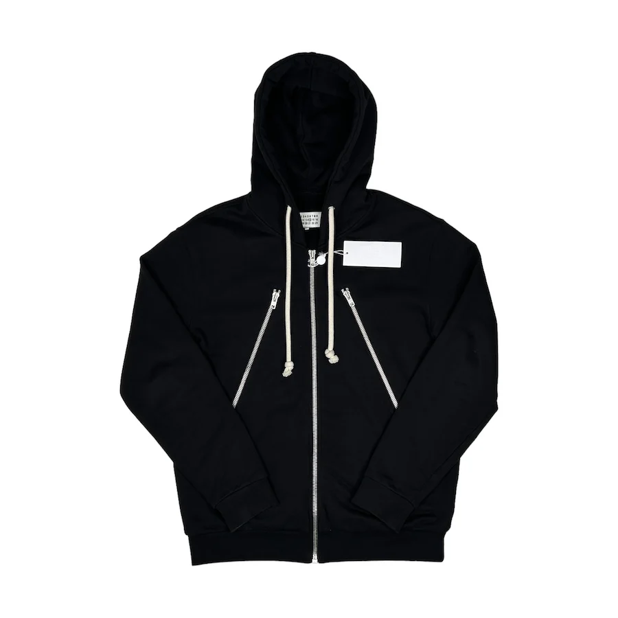 MAISON MARGIELA 14 ZIP HOODIE - BLACK