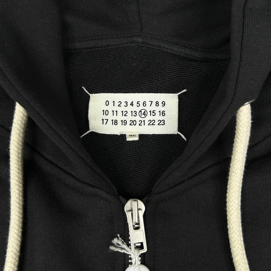 MAISON MARGIELA 14 ZIP HOODIE - BLACK - Image 2