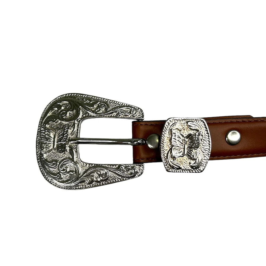 NEEDLES PAPILLON WESTERN TIP BELT - BROWN - Image 2