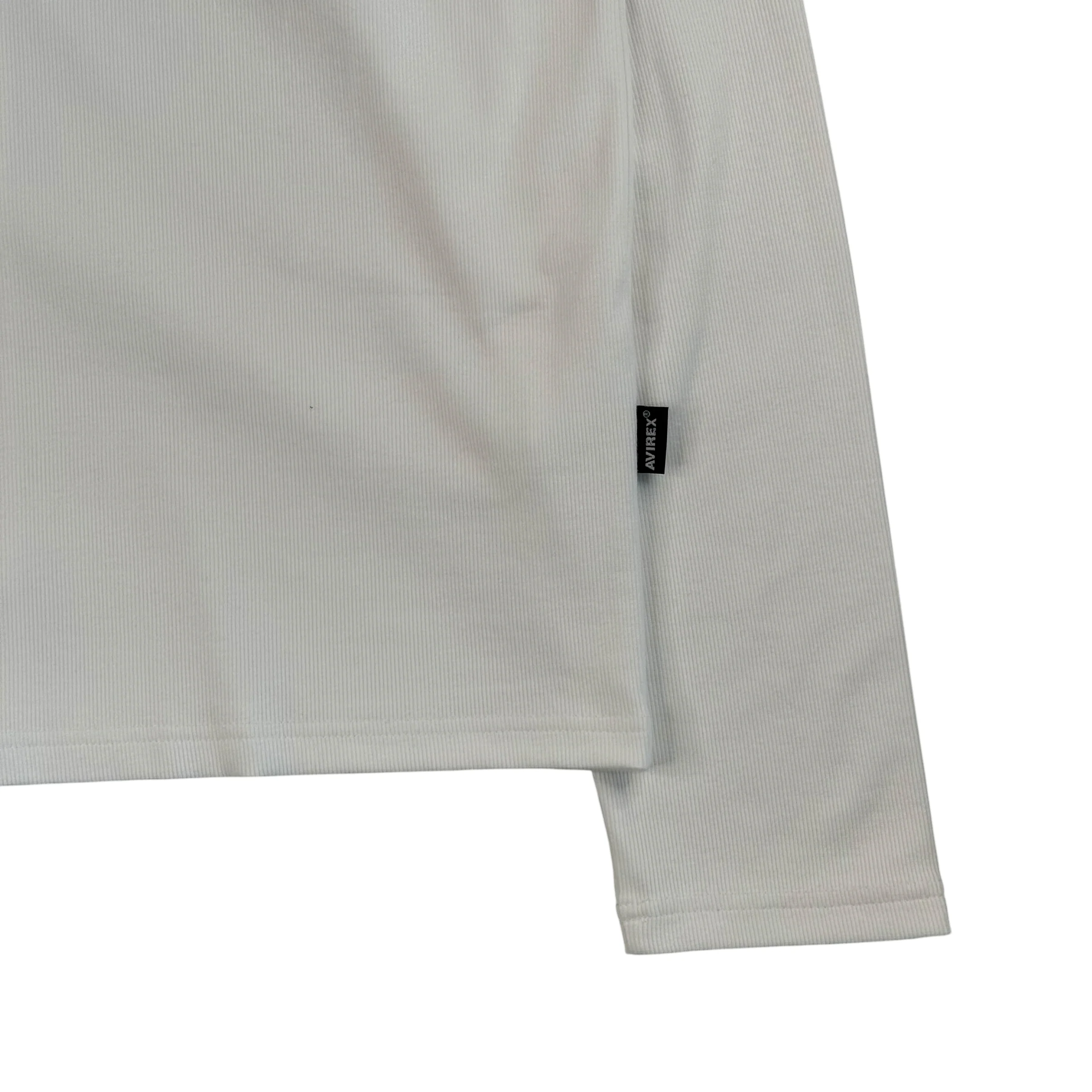 (NEW) AVIREX RIBBED EVERY DAY ZIP UP - WHITE - Image 4