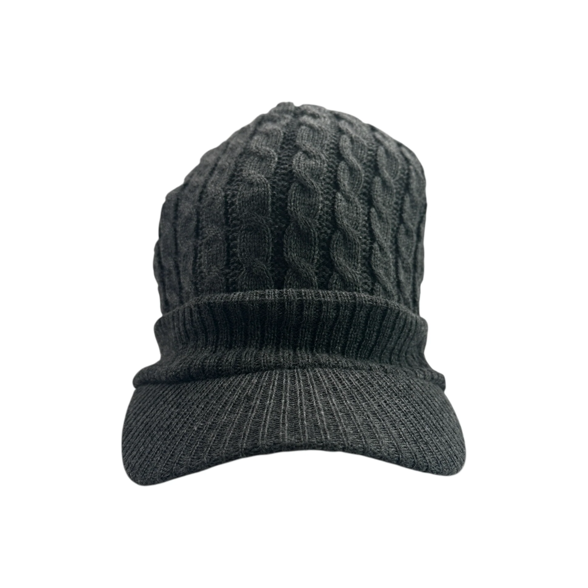 (NEW) AVIREX EMBROIDERED LOGO VISOR BEANIE - GREY (80625200-89) - Image 2