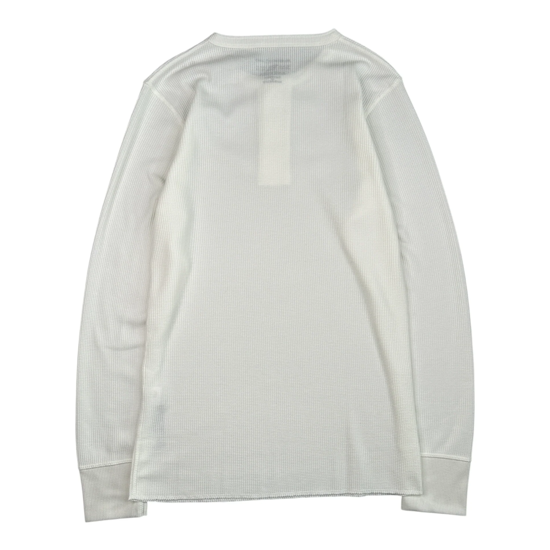 (NEW) AVIREX WAFFLE HENLEY LONG SLEEVE TOP - WHITE - Image 3