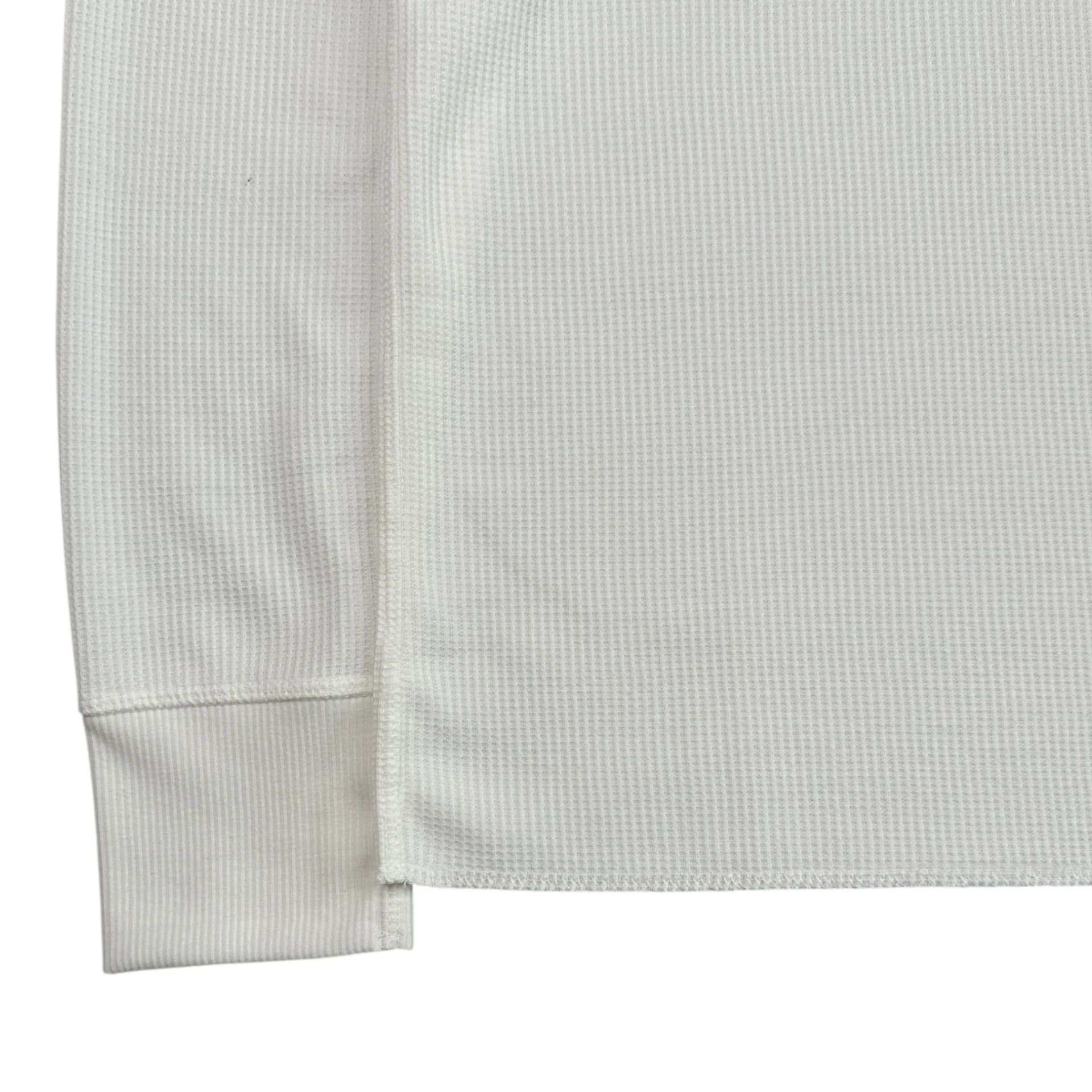 (NEW) AVIREX WAFFLE HENLEY LONG SLEEVE TOP - WHITE - Image 5