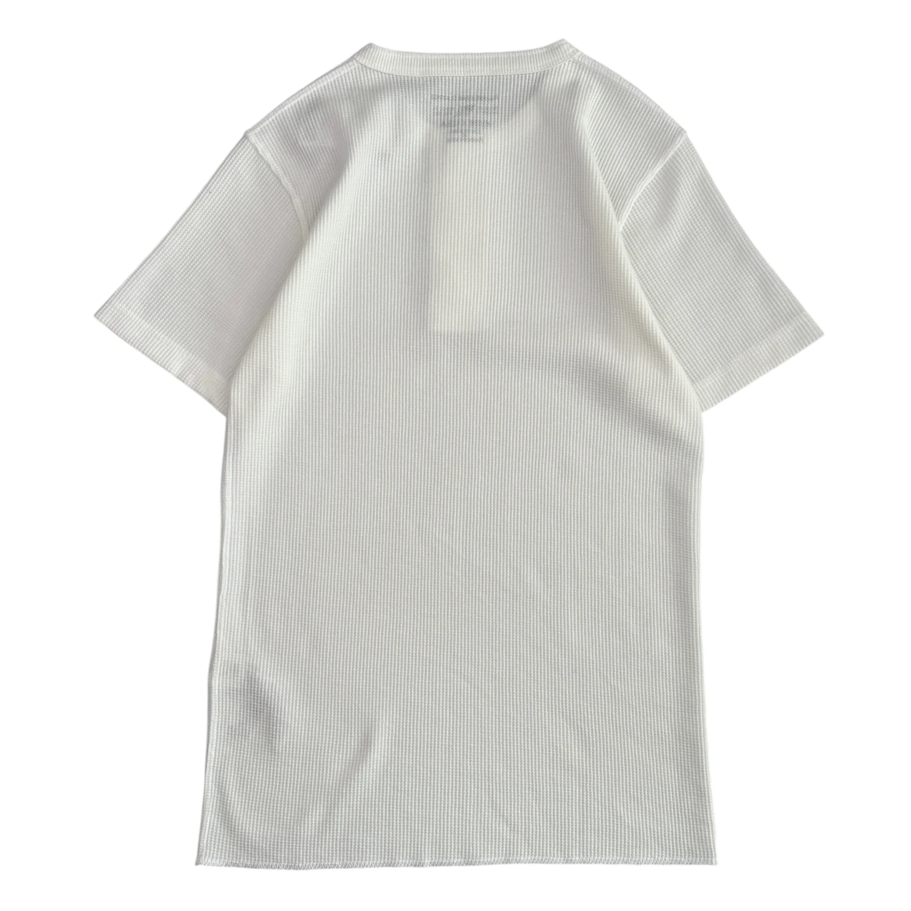 (NEW) AVIREX WAFFLE HENLEY SHORT SLEEVE TOP - WHITE - Image 3