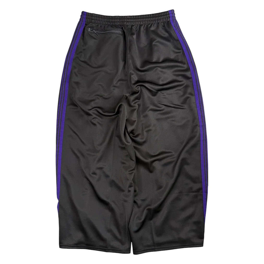 (NEW) NEEDLES H.D TRACK PANTS - BLACK / PURPLE - Image 2