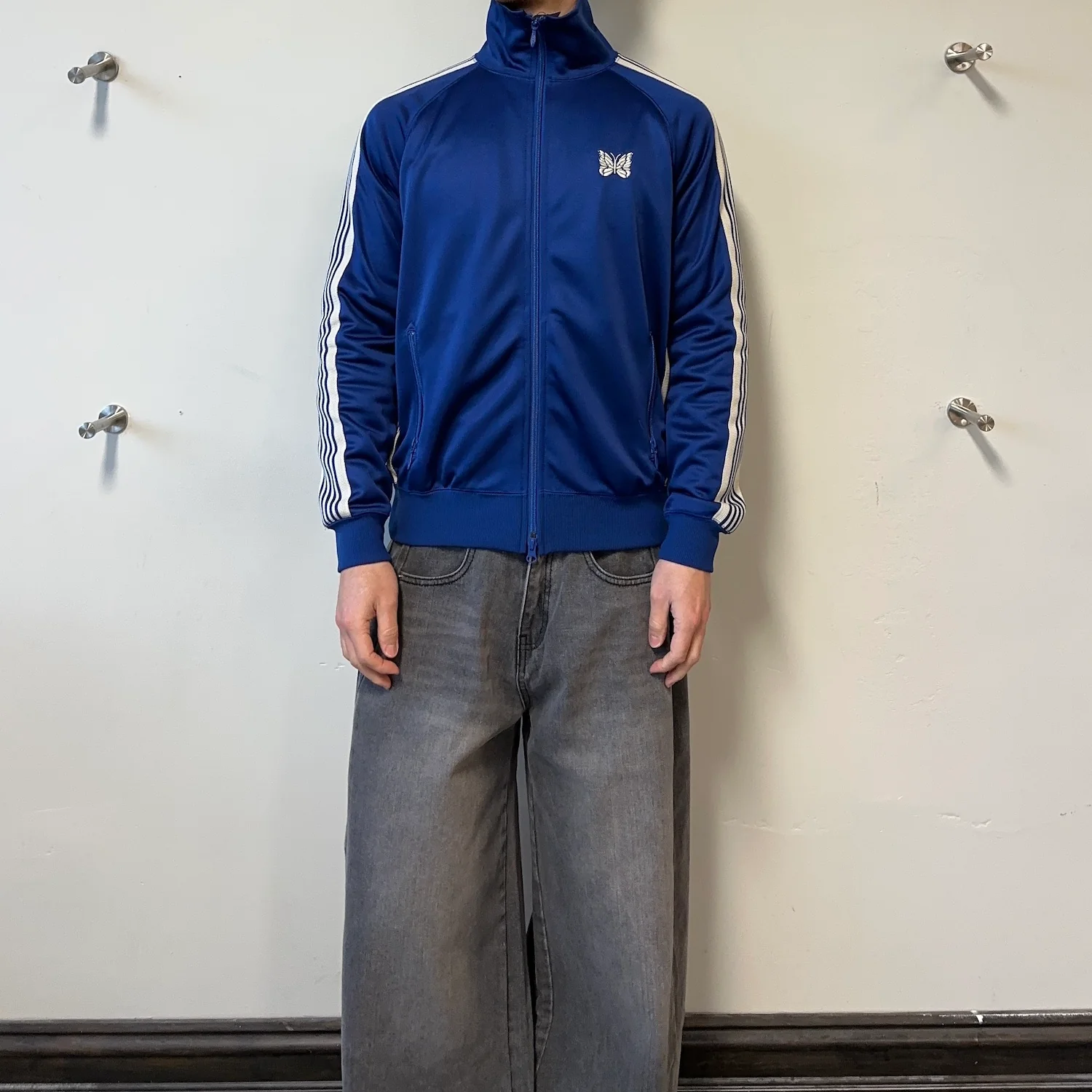 (NEW) NEEDLES POLY SMOOTH TRACK JACKET - ROYAL BLUE - Image 2