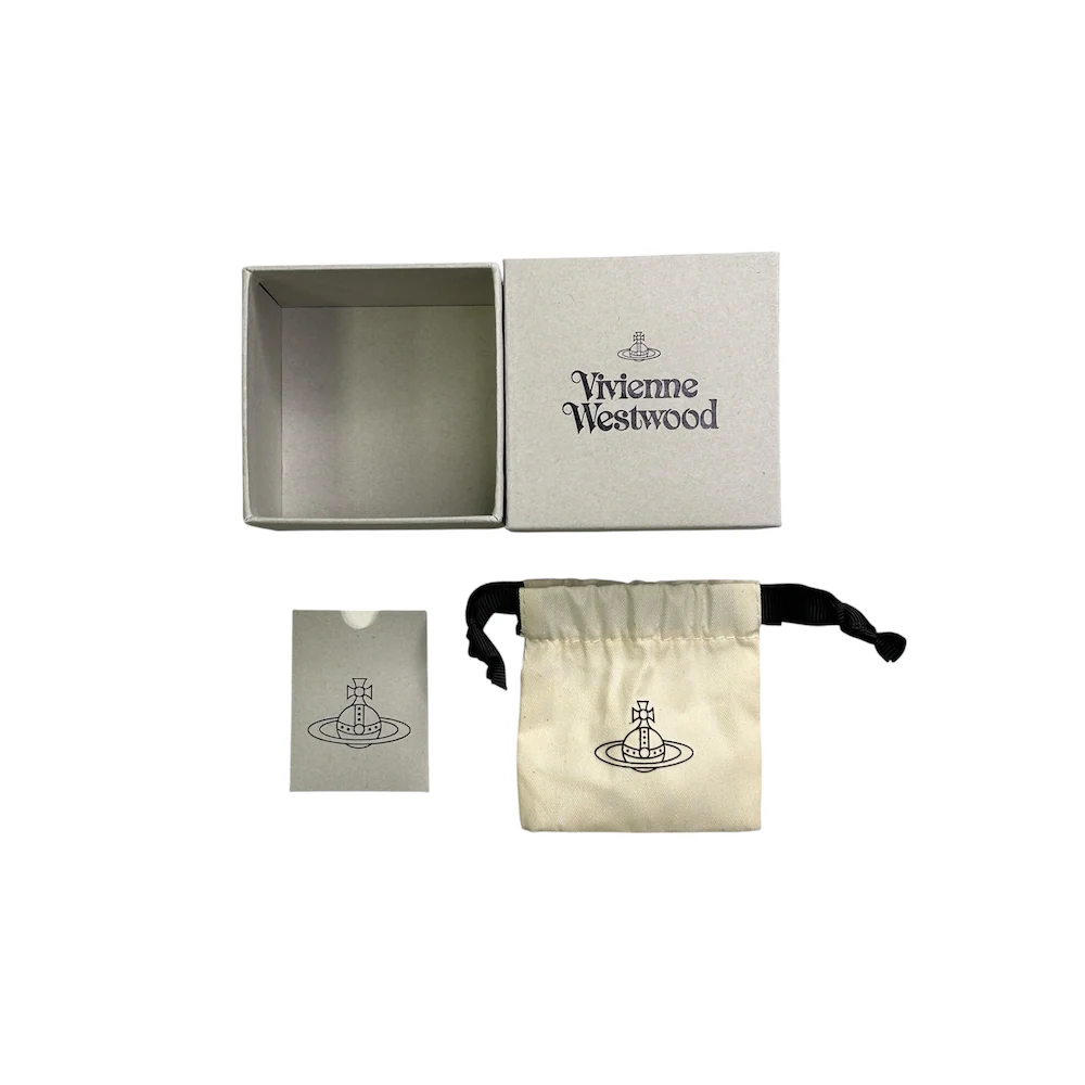 (NEW) VIVIENNE WESTWOOD REVERSE HEART EARRINGS - BLUE - Image 3