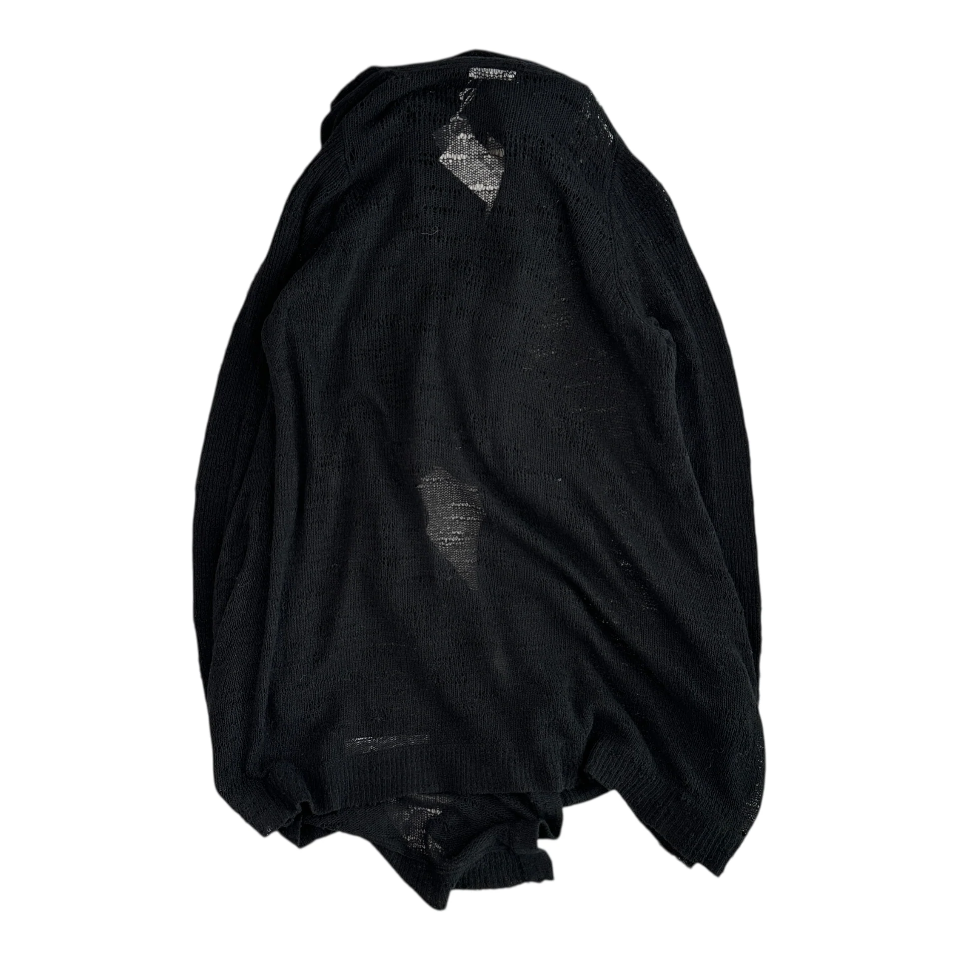 (NEW) (S/M) HELMUT LANG WOOL-BLEND CARDIGAN - BLACK - Image 2