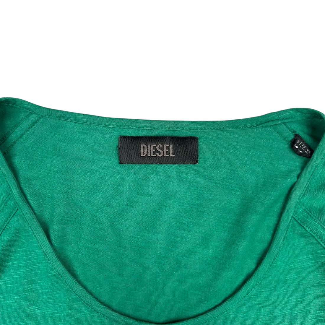 (XS) DIESEL FLAG LONG SLEEVE TOP - GREEN - Image 3