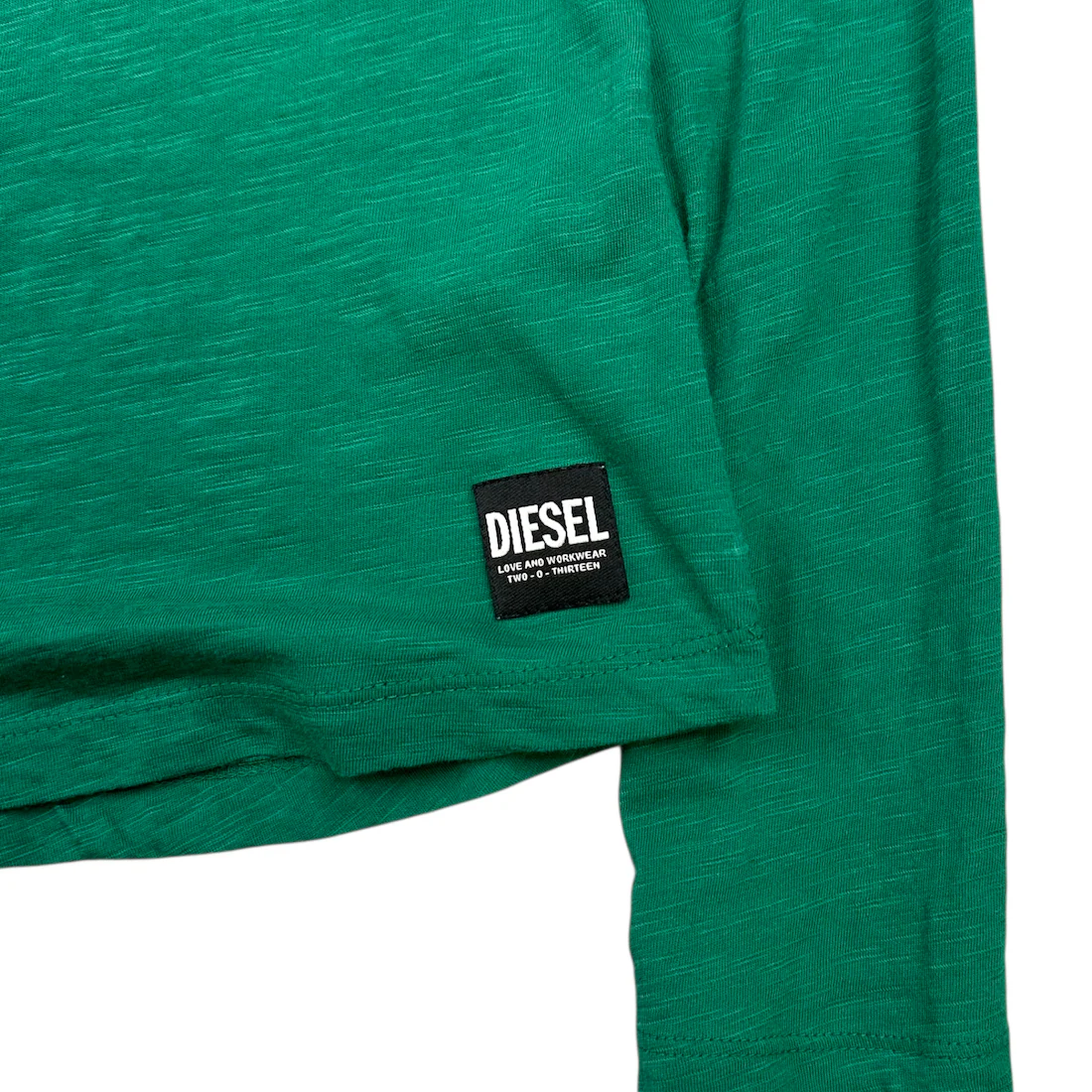 (XS) DIESEL FLAG LONG SLEEVE TOP - GREEN - Image 5