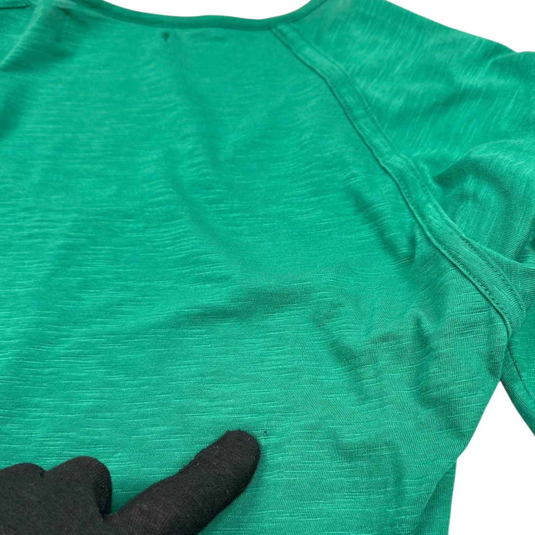 (XS) DIESEL FLAG LONG SLEEVE TOP - GREEN - Image 6