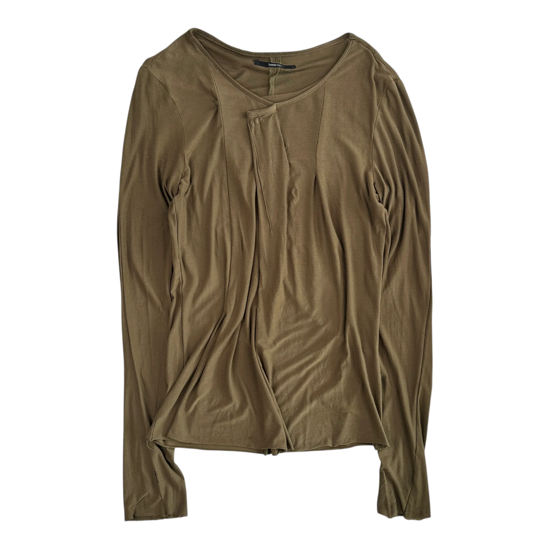 YASUYUKI ISHII BUTTON LONG SLEEVE TOP - GREEN